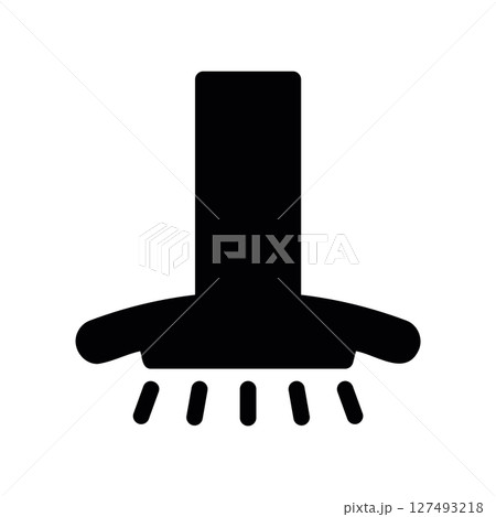 Simple vector black icon kitchen hood Simple vector black icon kitchen hood 127493218