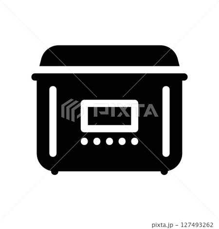 Simple vector black icon slow cooker 127493262