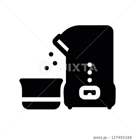 Simple vector black icon popcorn machine Simple vector black icon popcorn machine 127493288