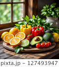 夏野菜とフルーツのナチュラルプレート 127493947