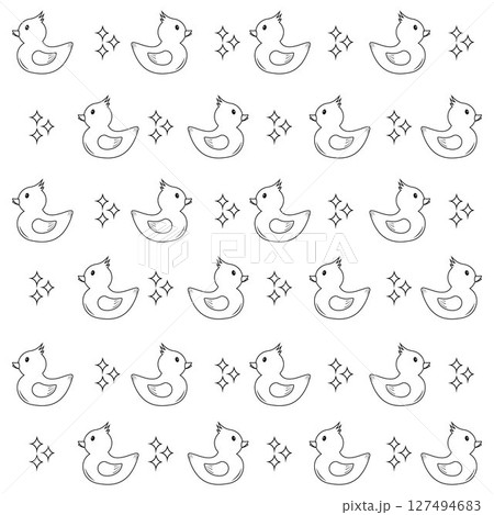 duck seamless pattern vector rubber duck tile background repeat wallpaper scarf isolated illustration 127494683