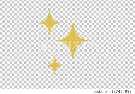 簡單的閃光標記插圖（啞光金色） 127494952