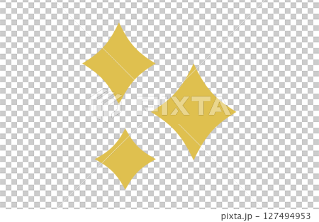 簡單的閃光標記插圖（啞光金色） 127494953