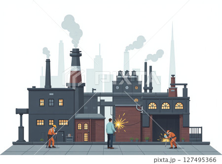 工業地帯の息吹 127495366