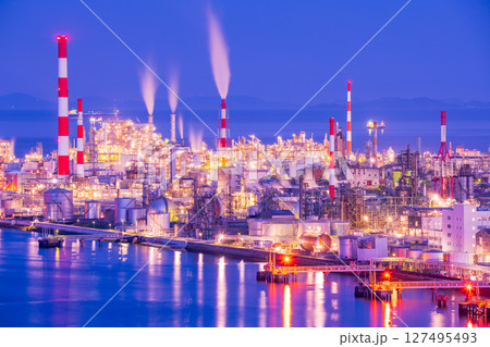 広島県　大竹市　工場夜景 127495493