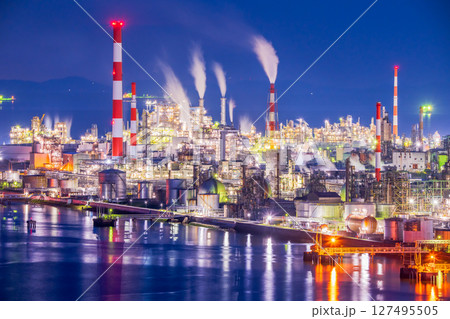 広島県　大竹市　工場夜景 127495505