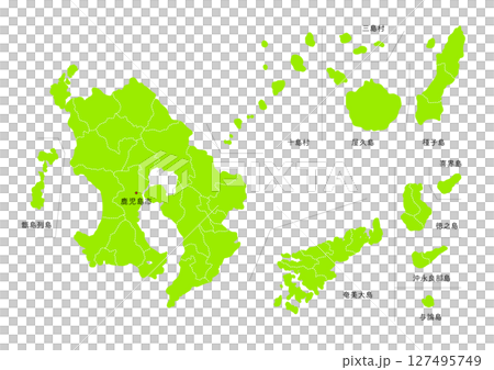 鹿兒島縣行政區劃圖 鹿兒島縣行政區劃圖 127495749