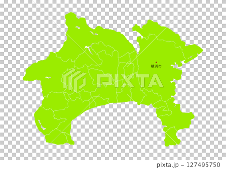 Kanagawa prefecture administrative division map 127495750