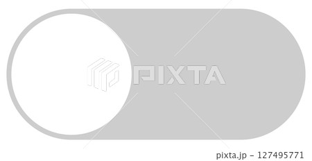 シンプルなトグルボタン、Webやアプリのスイッチ、OFFの状態 127495771