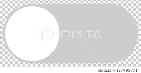 シンプルなトグルボタン、Webやアプリのスイッチ、OFFの状態 127495771