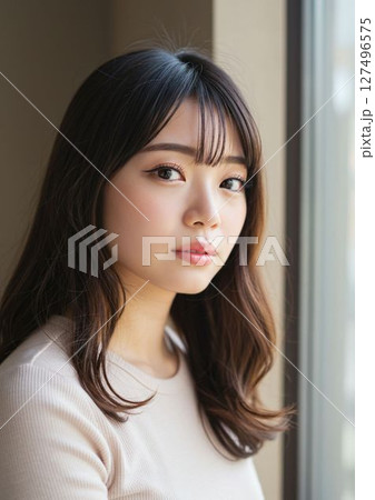 窓際の女性 127496575