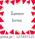 Square frame with watermelon slices 127497125