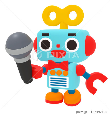 インタビューするかわいいロボット 127497190