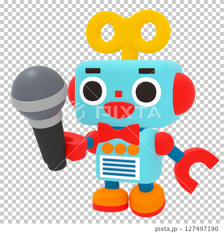 インタビューするかわいいロボット 127497190