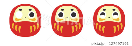 かわいいだるまのイラスト かわいいだるまのイラスト 127497191