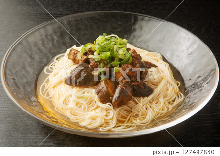 茄子の肉味噌炒めそうめん 127497830