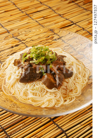 茄子の肉味噌炒めそうめん 127497837