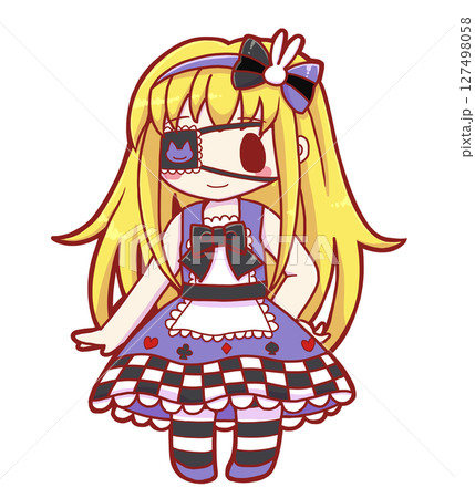眼帯をした不思議の国の少女 127498058