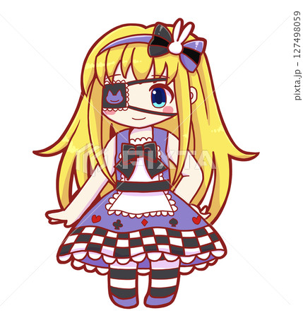 眼帯をした不思議の国の少女・アニメアイ 127498059