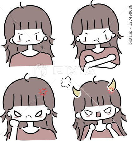 怒る女の子 127498086