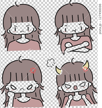 怒る女の子 127498086