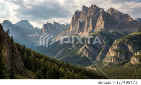 panorama of the dolomites panorama of the dolomites 127498473