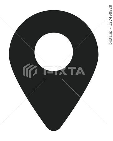 イラスト素材:マップのピン ベクター 黒 black pin point. pin location イラスト素材:マップのピン ベクター 黒 black pin point. pin location 127498829