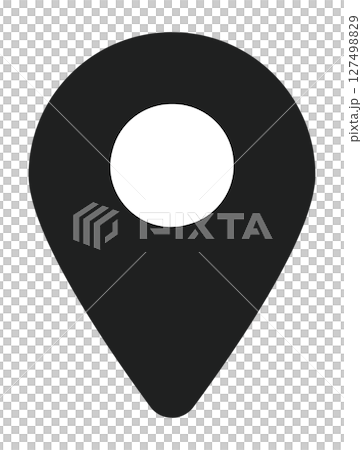 イラスト素材:マップのピン ベクター 黒 black pin point. pin location イラスト素材:マップのピン ベクター 黒 black pin point. pin location 127498829