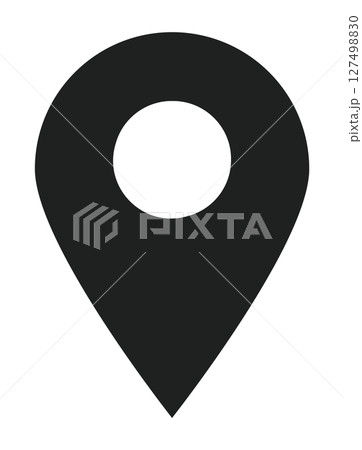 イラスト素材:マップのピン ベクター 黒 black pin point. pin location イラスト素材:マップのピン ベクター 黒 black pin point. pin location 127498830