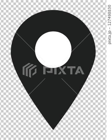 イラスト素材:マップのピン ベクター 黒 black pin point. pin location イラスト素材:マップのピン ベクター 黒 black pin point. pin location 127498830