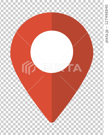 Illustration material: Map pin vector red red pin point. pin location 127498840