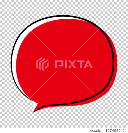 Simple speech bubble illustration on white background 127498942