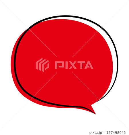 シンプルな吹き出しのイラスト 白背景 シンプルな吹き出しのイラスト 白背景 127498943
