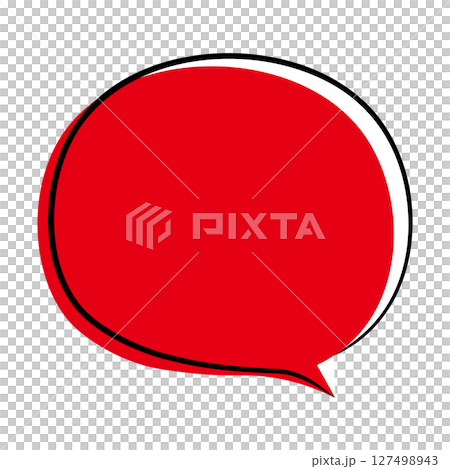 シンプルな吹き出しのイラスト 白背景 シンプルな吹き出しのイラスト 白背景 127498943