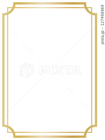 シンプル　高級感　エレガント　金色　フレーム　縦	 127498969