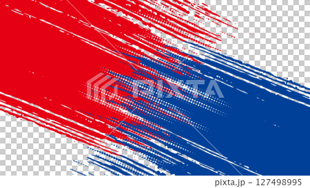 Brush stroke background blurred halftone two-tone red and blue 127498995
