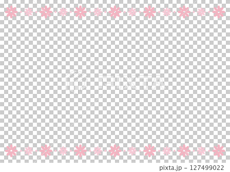 花 ピンク フラワー フレーム ベクター 上下 花 ピンク フラワー フレーム ベクター 上下 127499022