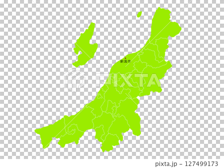 Map of Niigata prefecture with administrative divisions Map of Niigata prefecture with administrative divisions 127499173