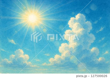 晴天　青空　入道雲　イメージ 127500026