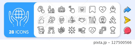 Veins, Select user and Yoga line icons. Interest rate, AI generate, Inflation icons. Pack of Baggage, Mental health, Organic tested icon. Smile face, Repairman, Manual doc pictogram. Vector 127500566