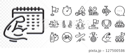 Fishing reel, Fishing rod and Arena stadium line icons for web app. Glare of light effect. Message icon. Pack of Winner, Bike attention, Bicycle prohibited pictogram icons. Vector Fishing reel, Fishing rod and Arena stadium line icons for web app. Glare of light effect. Message icon. Pack of Winner, Bike attention, Bicycle prohibited pictogram icons. Vector 127500586