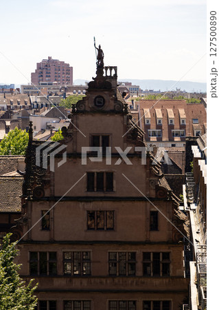Photo of Strasbourg France with Cathedral and Traditional German Fachwerkhaus Architecture Photo of Strasbourg France with Cathedral and Traditional German Fachwerkhaus Architecture 127500890