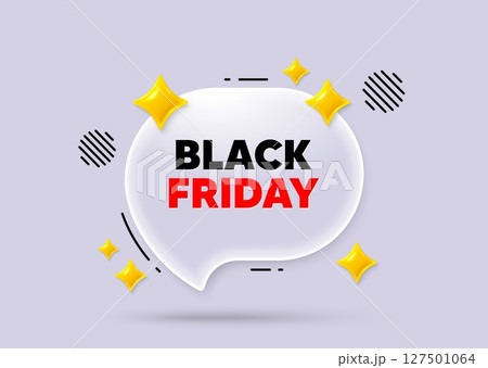 Black friday chat speech bubble. Social media...のイラスト素材 [127501064] - PIXTA