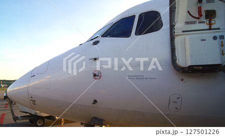Zurich, Switzerland, April 15, 2015: BAe 146 during Boarding 127501226