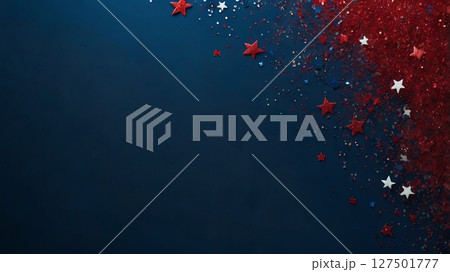 Usa Glitter With Sparkle Fireworks For American Party - Abstract Defocused Glittering - Independence Day Background Usa Glitter With Sparkle Fireworks For American Party - Abstract Defocused Glittering - Independence Day Background 127501777