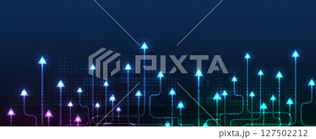 Abstract arrows for business or technology presentation 127502212