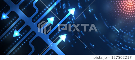 Abstract arrows for business or technology presentation 127502217