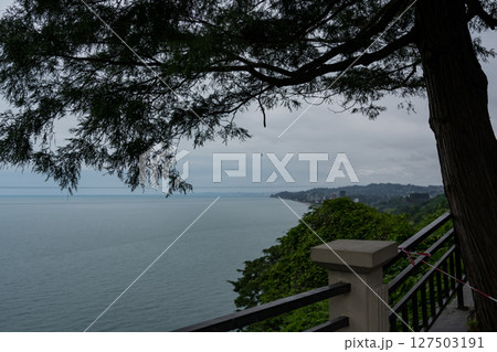 Framing. View of the Black Sea from the observation deck 127503191