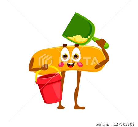 Cartoon math number or digit character on...のイラスト素材 [127503508] - PIXTA