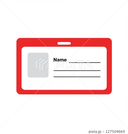 Red Blank ID Card Template 127504669